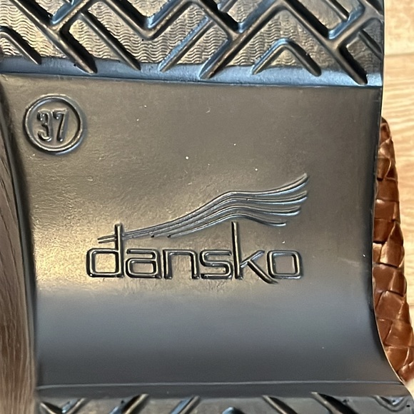 Dansko Woven Leather Sandal 2” Clogs Brown Size 37 NWOB - Picture 5 of 10